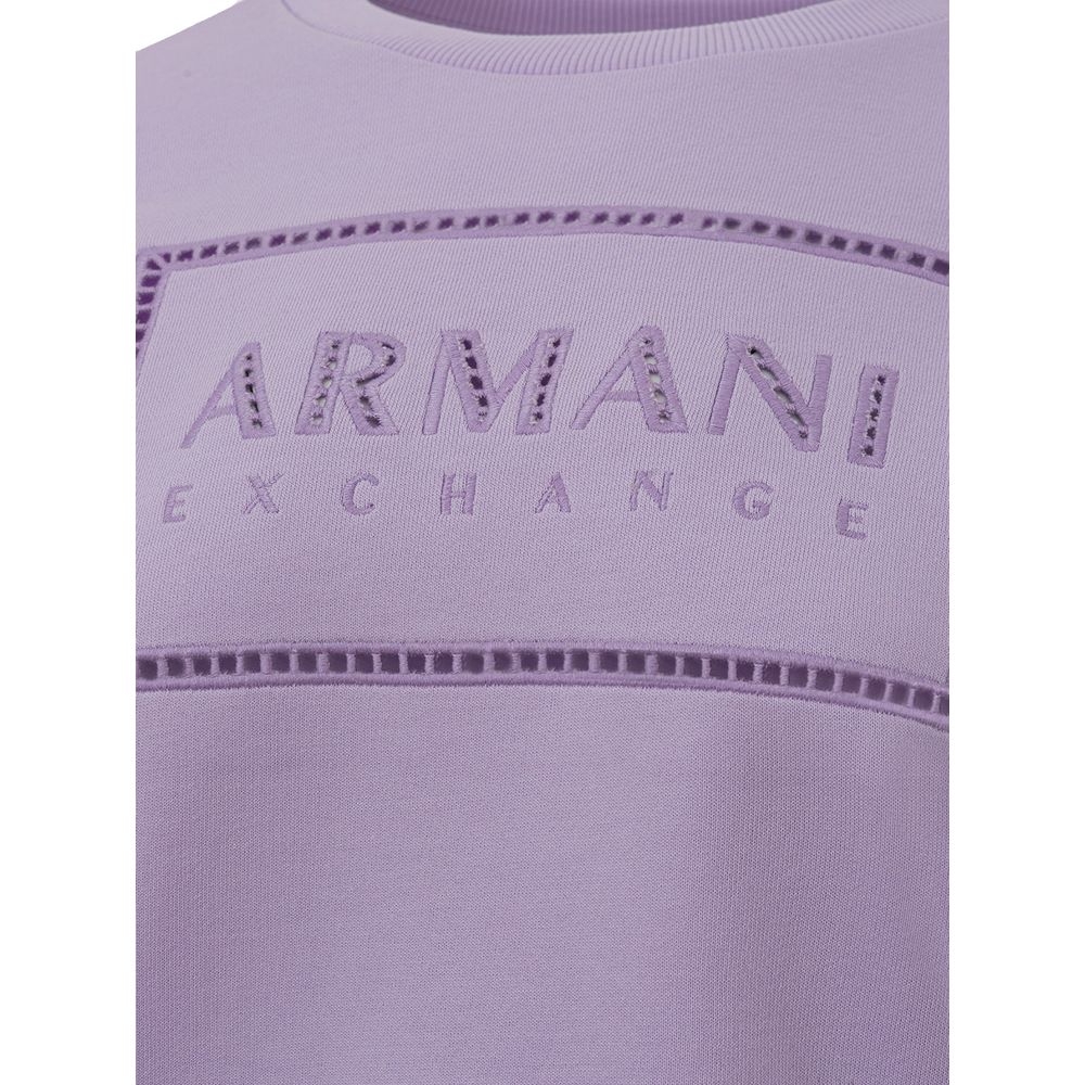 Γυναικείο πουλόβερ Armani Exchange Chic μωβ βαμβακερό