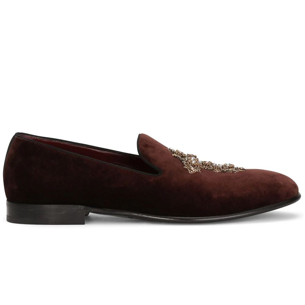 Dolce &amp; Gabbana Red Cotton Loafer