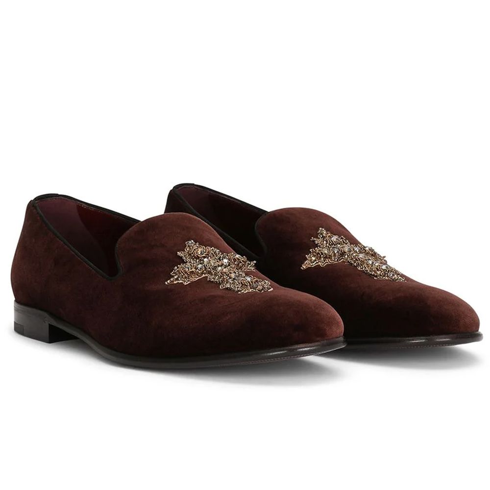 Dolce &amp; Gabbana Red Cotton Loafer