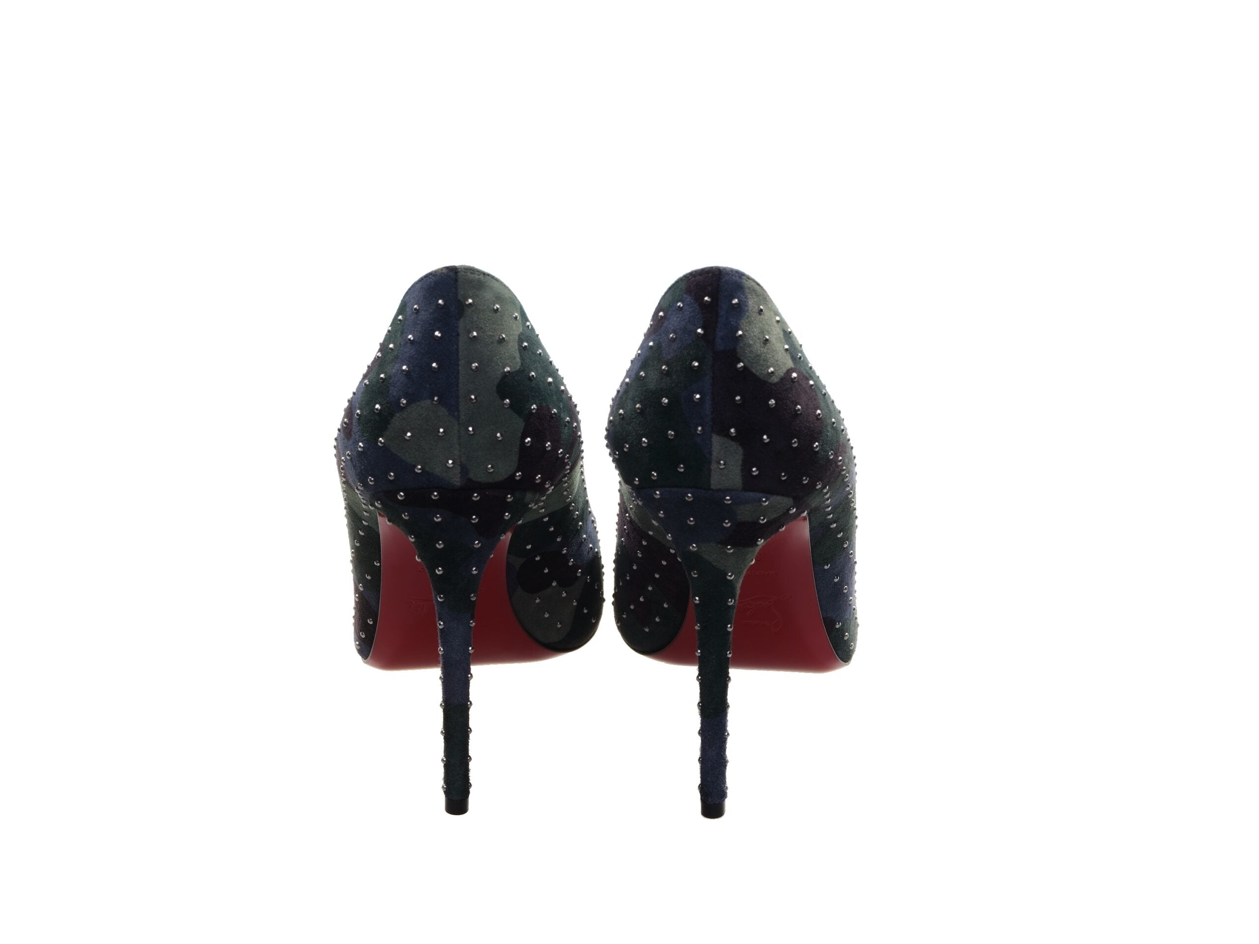 Christian Louboutin Kate Plume 100 Camouflage and Micro Stud Pumps High Heel