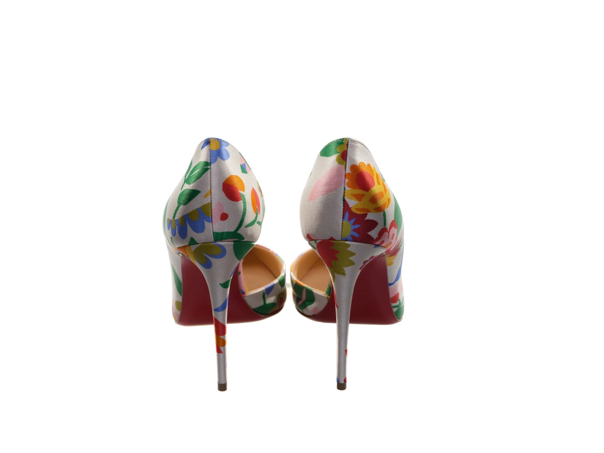 Christian Louboutin Iriza 100 Floral Crepe Satin Pumps ψηλοτάκουνα