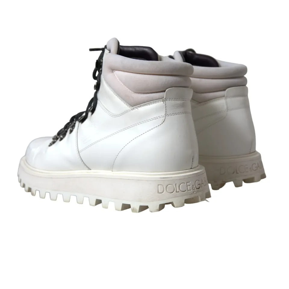 Ανδρικά παπούτσια Dolce &amp; Gabbana White Vulcano Trekking Ankle Boots