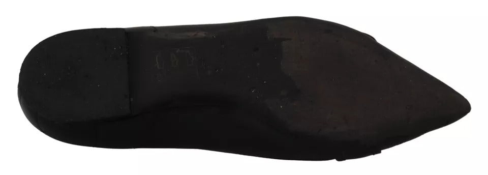 Παπούτσια Dolce &amp; Gabbana Black Devotion Δερμάτινα Pointy Flats