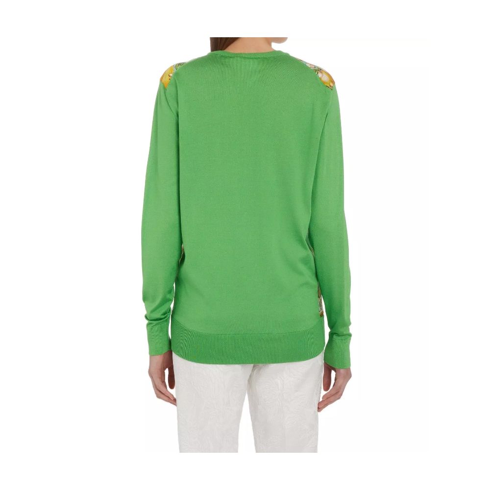 Dolce & Gabbana Green Silk Sweater