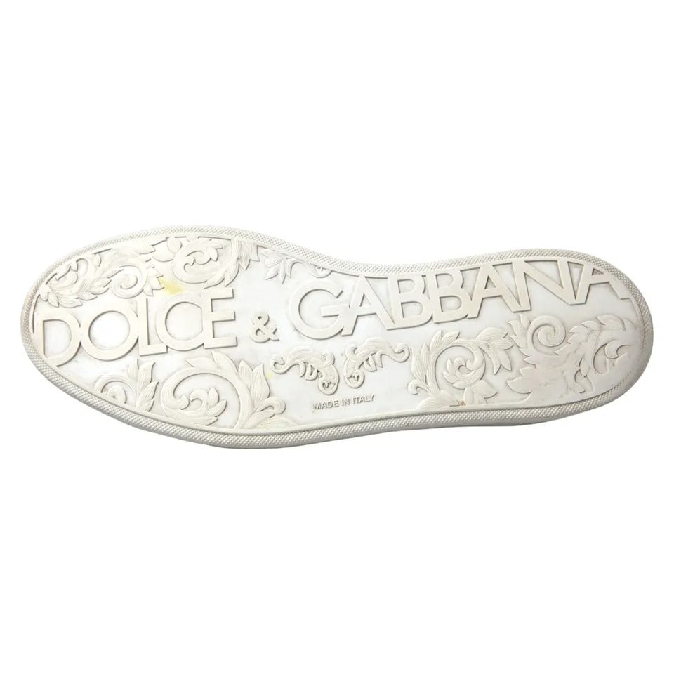 Παπούτσια Dolce &amp; Gabbana Λευκό Δερμάτινο Lace Up Παπούτσια Saint Tropez