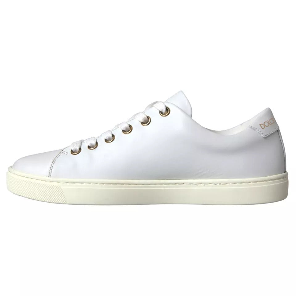 Dolce &amp; Gabbana White Portofino Sneakers Sacred Heart Γυναικεία παπούτσια