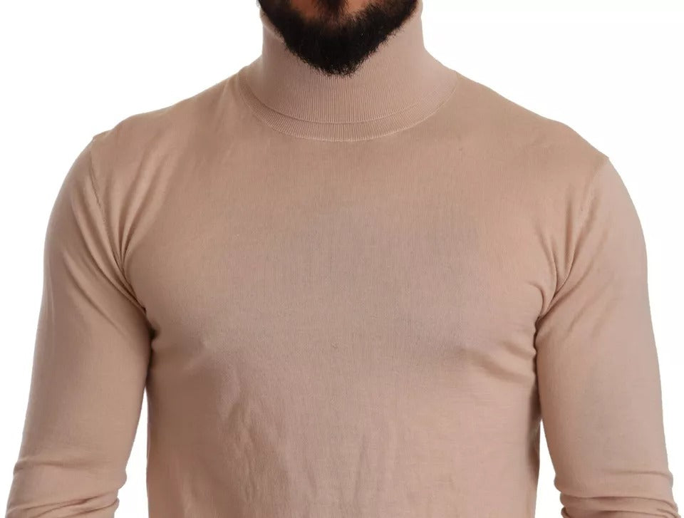 Πουλόβερ Dolce &amp; Gabbana Beige Cashmere Turtleneck πουλόβερ