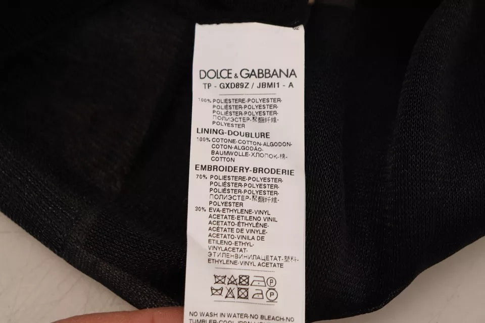 Ανδρικό πουλόβερ με μαύρο πολυεστέρα Dolce &amp; Gabbana