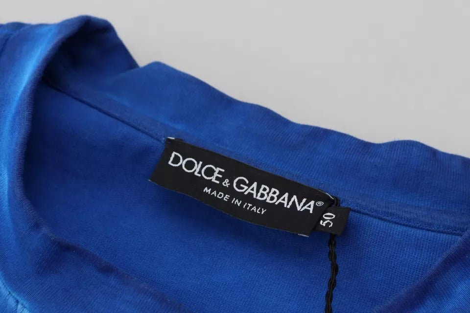 Πουλόβερ Dolce &amp; Gabbana Blue DGWAY Cotton Crewneck Πουλόβερ