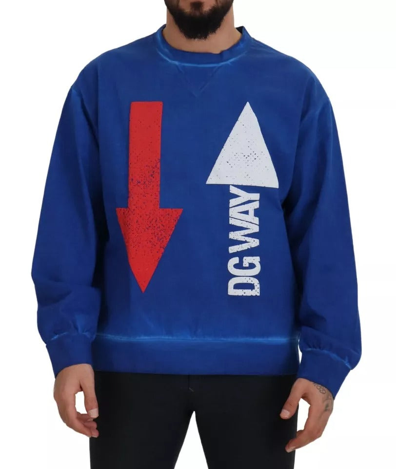 Πουλόβερ Dolce &amp; Gabbana Blue DGWAY Cotton Crewneck Πουλόβερ