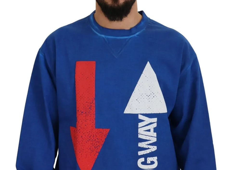 Πουλόβερ Dolce &amp; Gabbana Blue DGWAY Cotton Crewneck Πουλόβερ