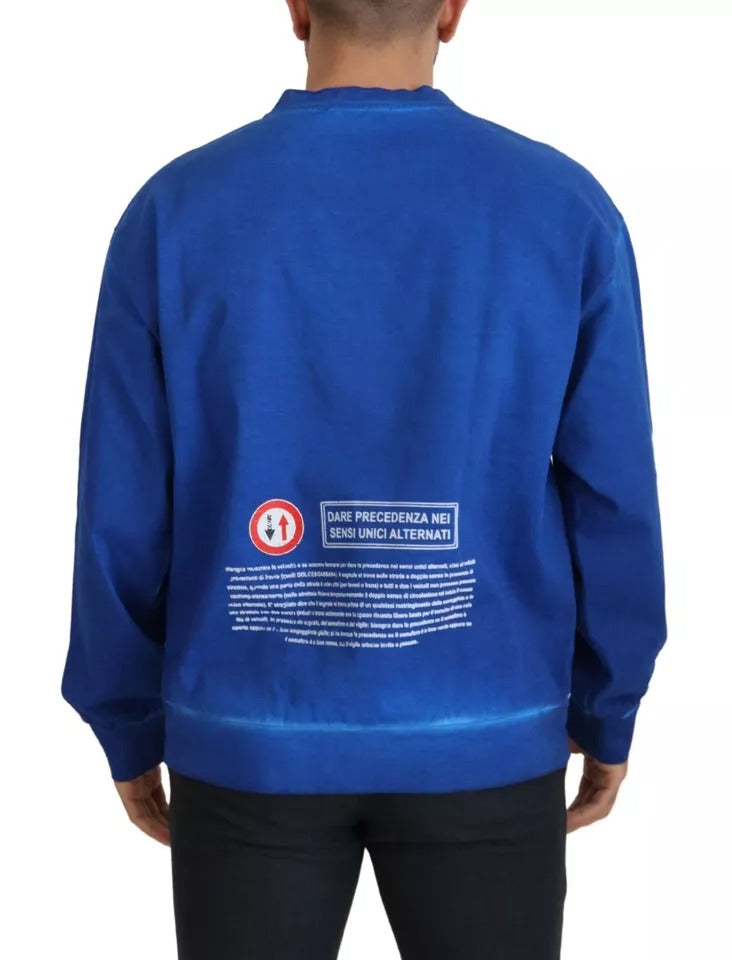 Πουλόβερ Dolce &amp; Gabbana Blue DGWAY Cotton Crewneck Πουλόβερ