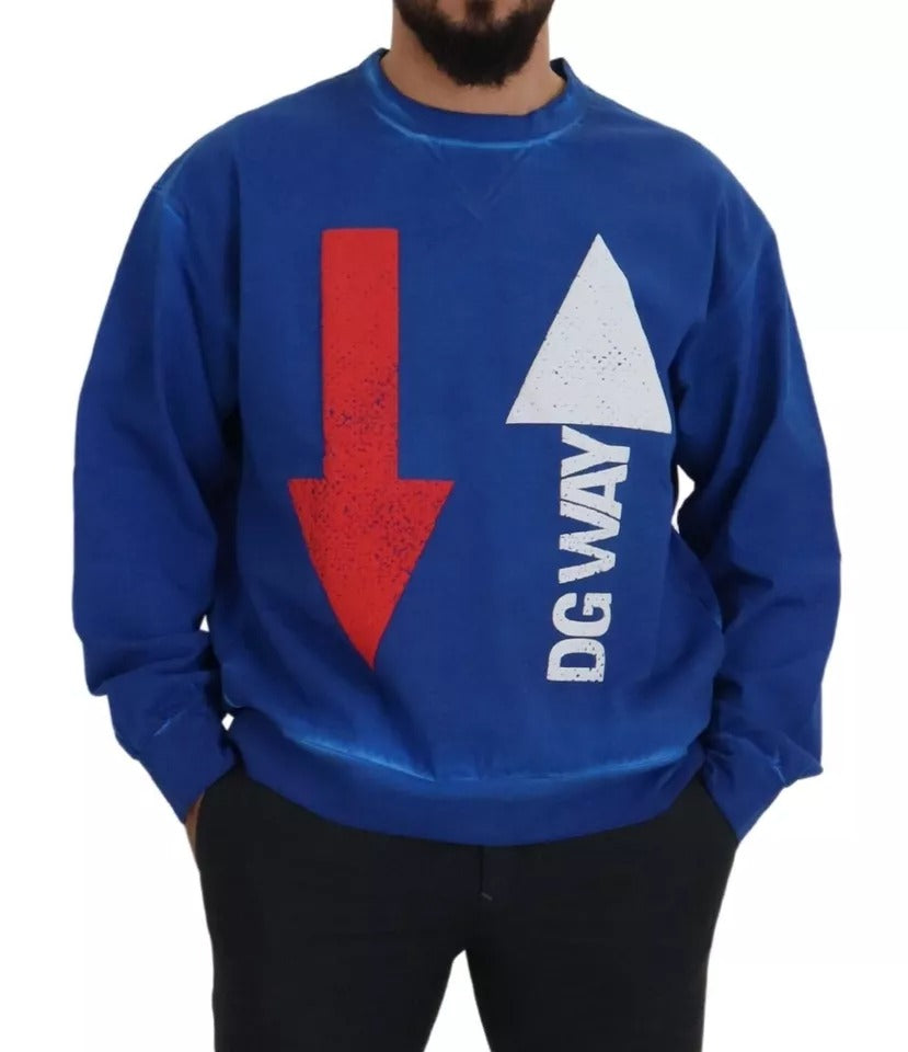 Πουλόβερ Dolce &amp; Gabbana Blue DGWAY Cotton Crewneck Πουλόβερ