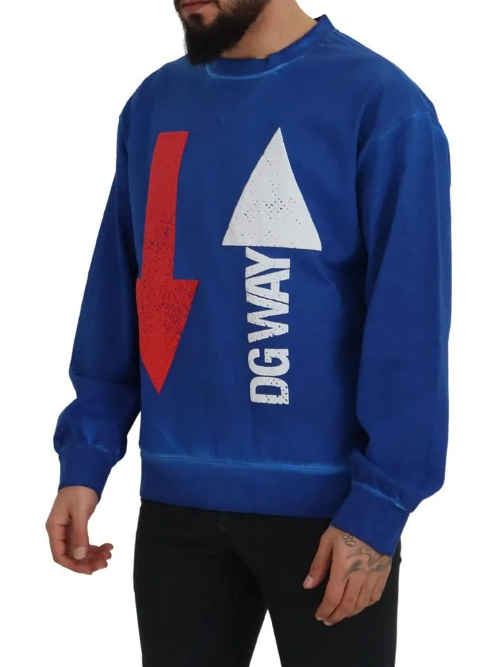 Πουλόβερ Dolce &amp; Gabbana Blue DGWAY Cotton Crewneck Πουλόβερ