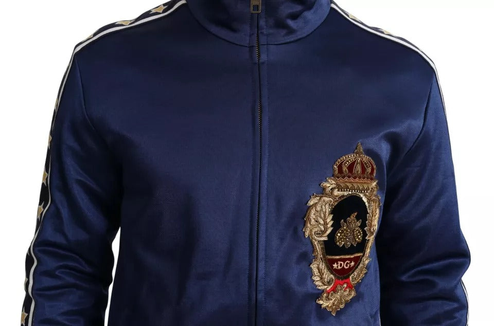 Πουλόβερ Dolce &amp; Gabbana Blue Heraldic Patch με ριγέ King Bee