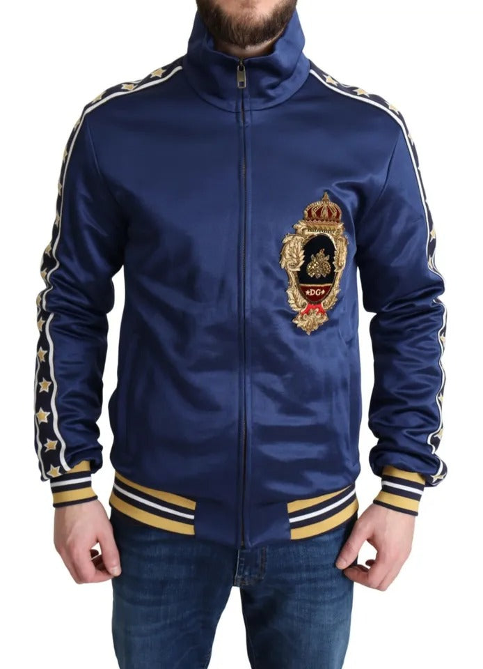 Πουλόβερ Dolce &amp; Gabbana Blue Heraldic Patch με ριγέ King Bee