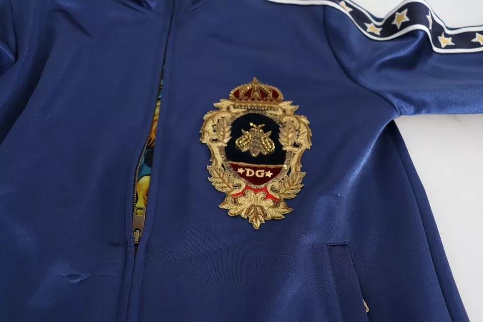 Πουλόβερ Dolce &amp; Gabbana Blue Heraldic Patch με ριγέ King Bee