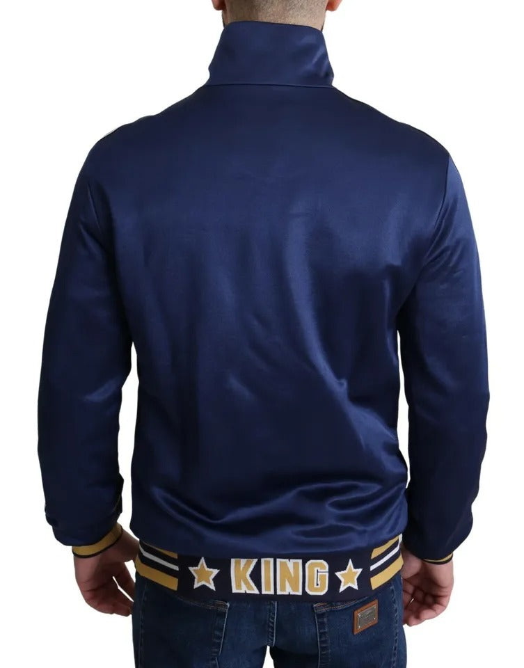 Πουλόβερ Dolce &amp; Gabbana Blue Heraldic Patch με ριγέ King Bee