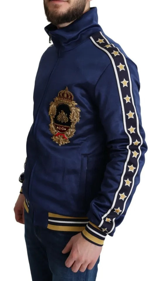 Πουλόβερ Dolce &amp; Gabbana Blue Heraldic Patch με ριγέ King Bee