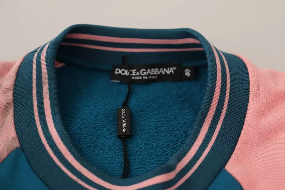 Πουλόβερ Dolce &amp; Gabbana Blue Pink Tropical Queen πουλόβερ