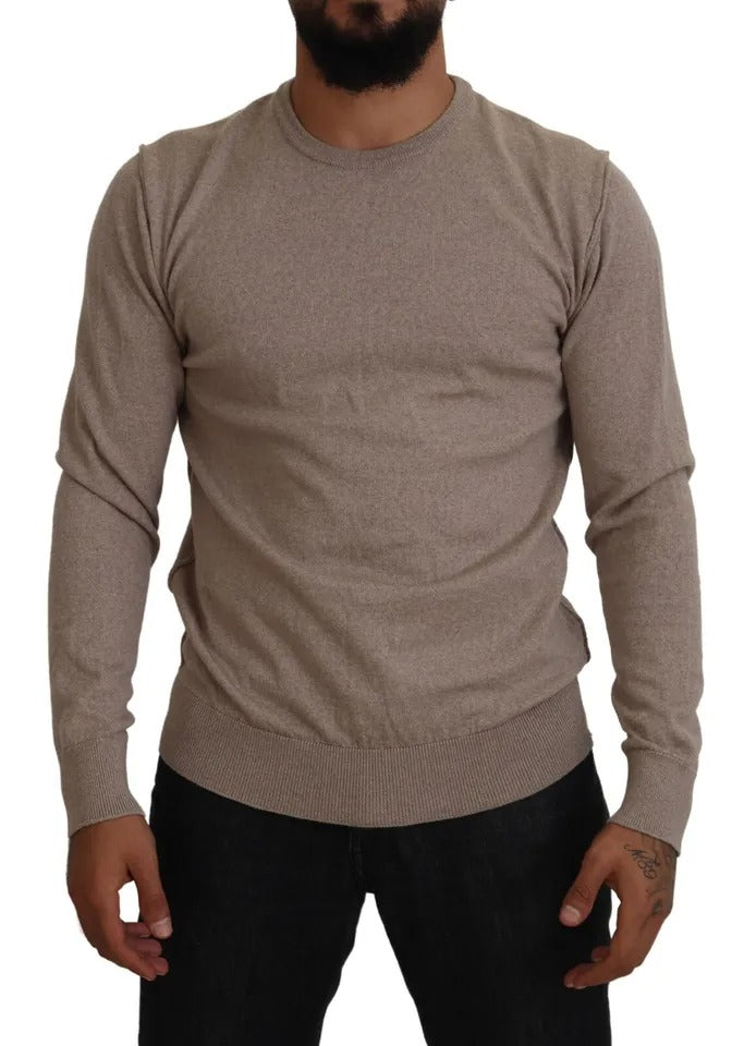 Πουλόβερ Dolce &amp; Gabbana Brown Virgin Wool Crew Neck πουλόβερ