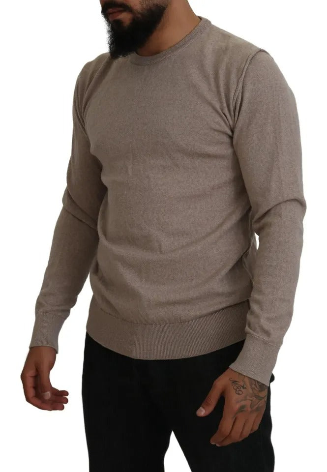 Πουλόβερ Dolce &amp; Gabbana Brown Virgin Wool Crew Neck πουλόβερ