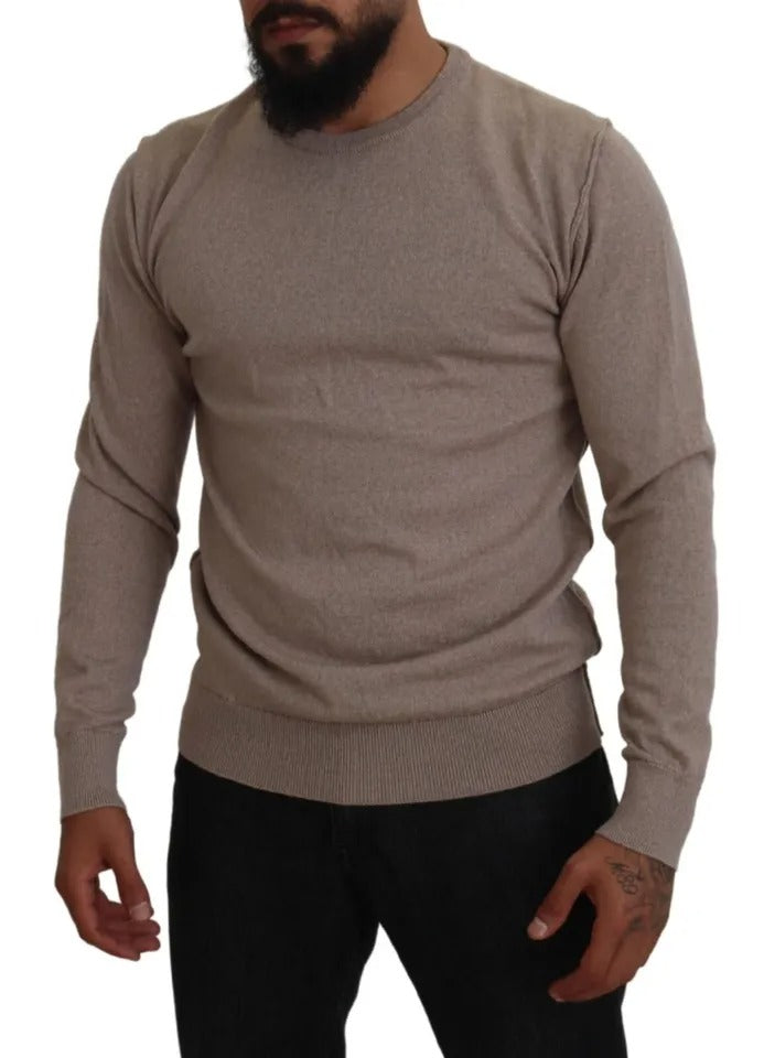 Πουλόβερ Dolce &amp; Gabbana Brown Virgin Wool Crew Neck πουλόβερ