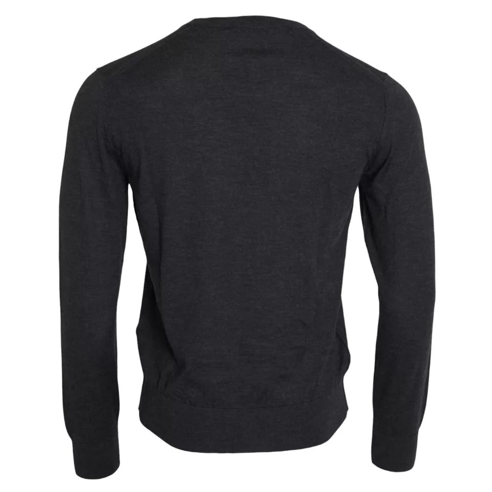 Πουλόβερ Dolce &amp; Gabbana Dark Grey Cashmere Crewnneck πουλόβερ