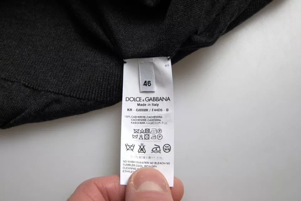 Πουλόβερ Dolce &amp; Gabbana Dark Grey Cashmere Crewnneck πουλόβερ