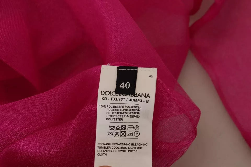 Πουλόβερ Dolce &amp; Gabbana Fuchsia Polyester Crewneck πουλόβερ