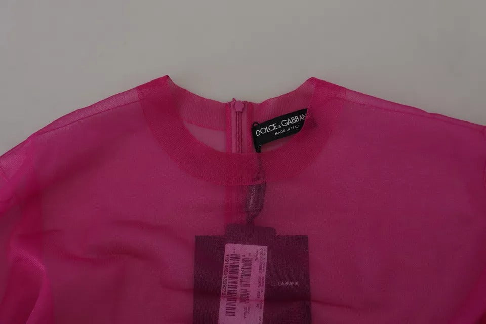 Πουλόβερ Dolce &amp; Gabbana Fuchsia Polyester Crewneck πουλόβερ