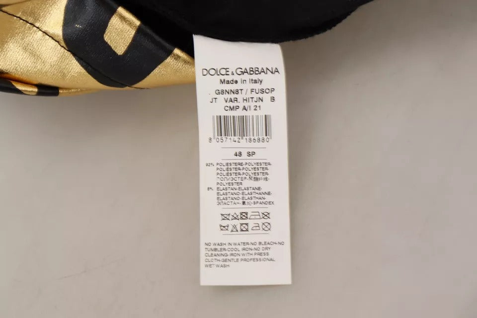 Πουλόβερ με χρυσό λογότυπο Dolce &amp; Gabbana με ζιβάγκο