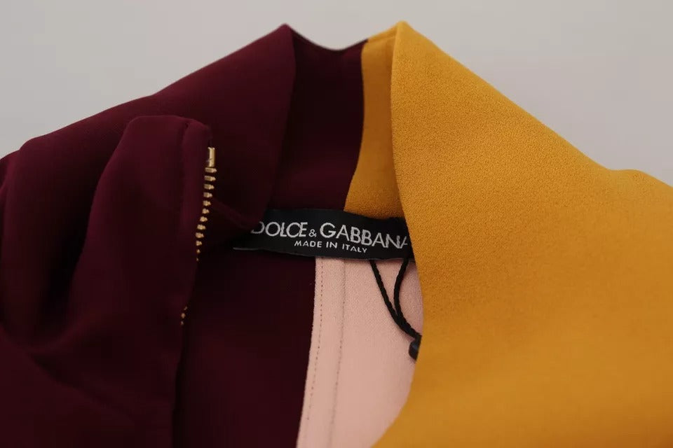 Dolce &amp; Gabbana Πολύχρωμο πουλόβερ βισκόζης με πλήρες φερμουάρ