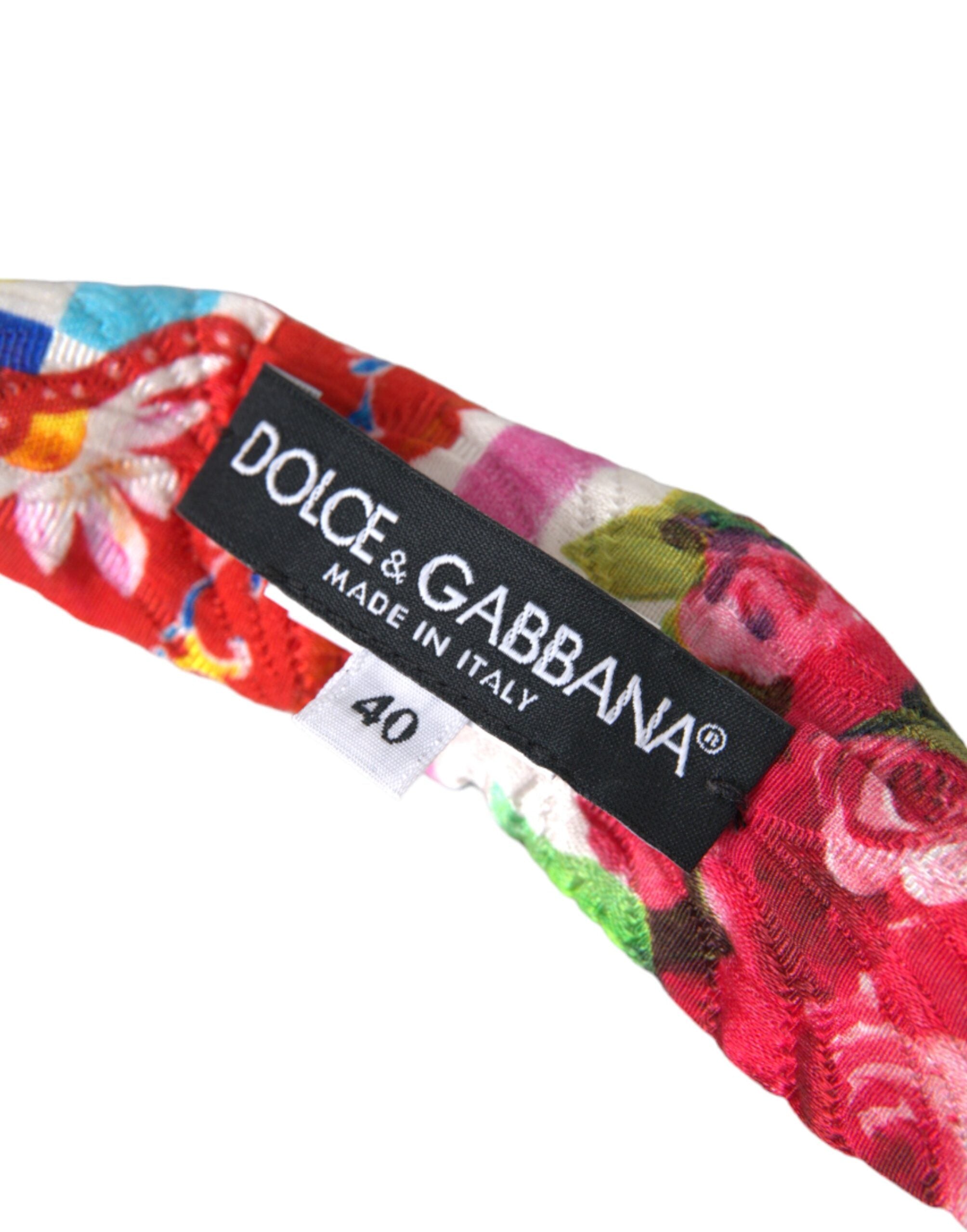 Ζώνη μέσης Dolce &amp; Gabbana πολύχρωμη στάμπα Carretto