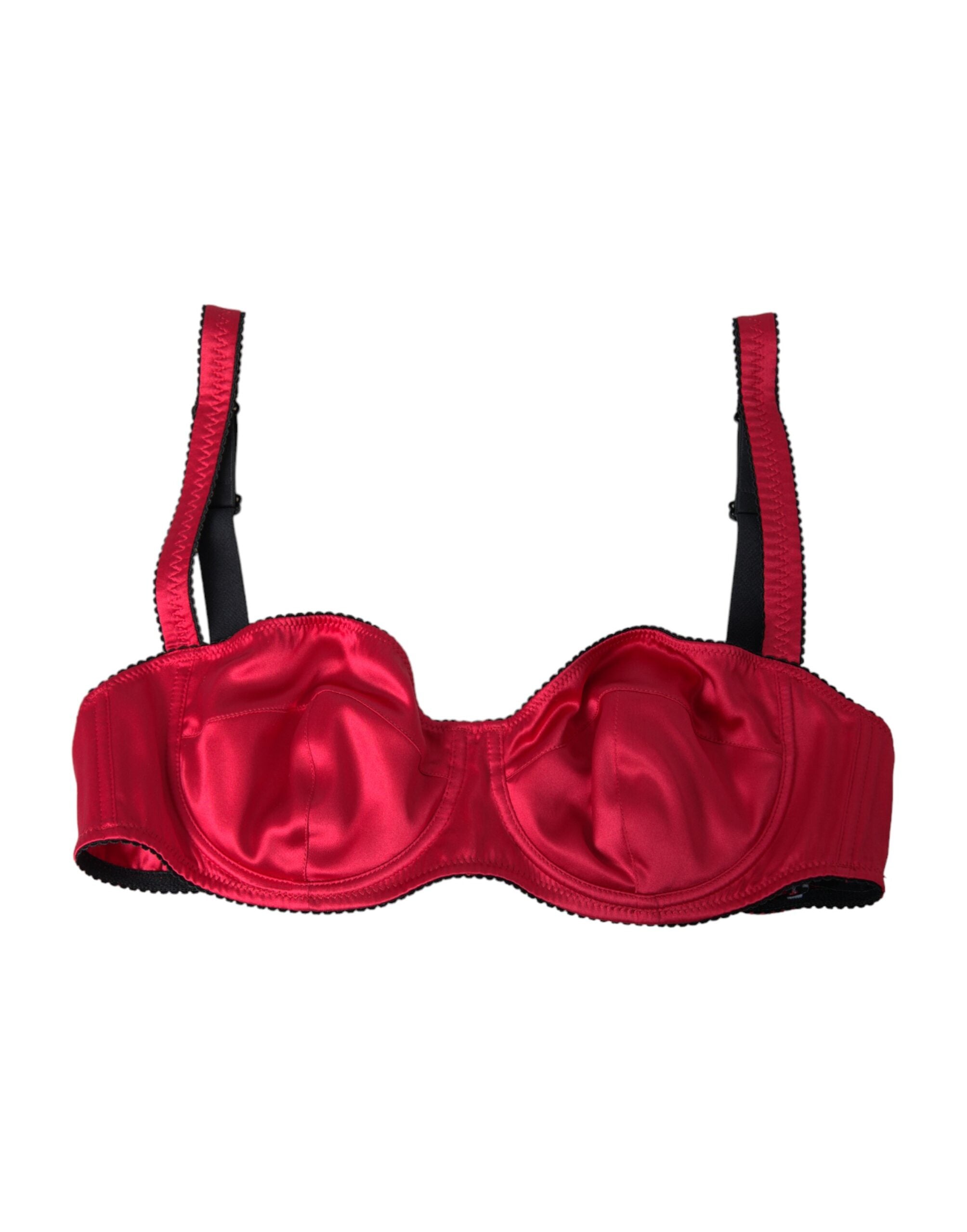 Εσώρουχα Dolce &amp; Gabbana Bordeaux Silk Stretch Balconcino Bra