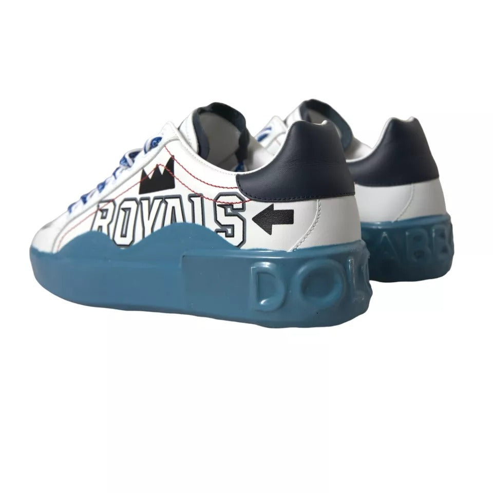 Παπούτσια Dolce &amp; Gabbana Blue White με στάμπα Portofino Melt Sneakers