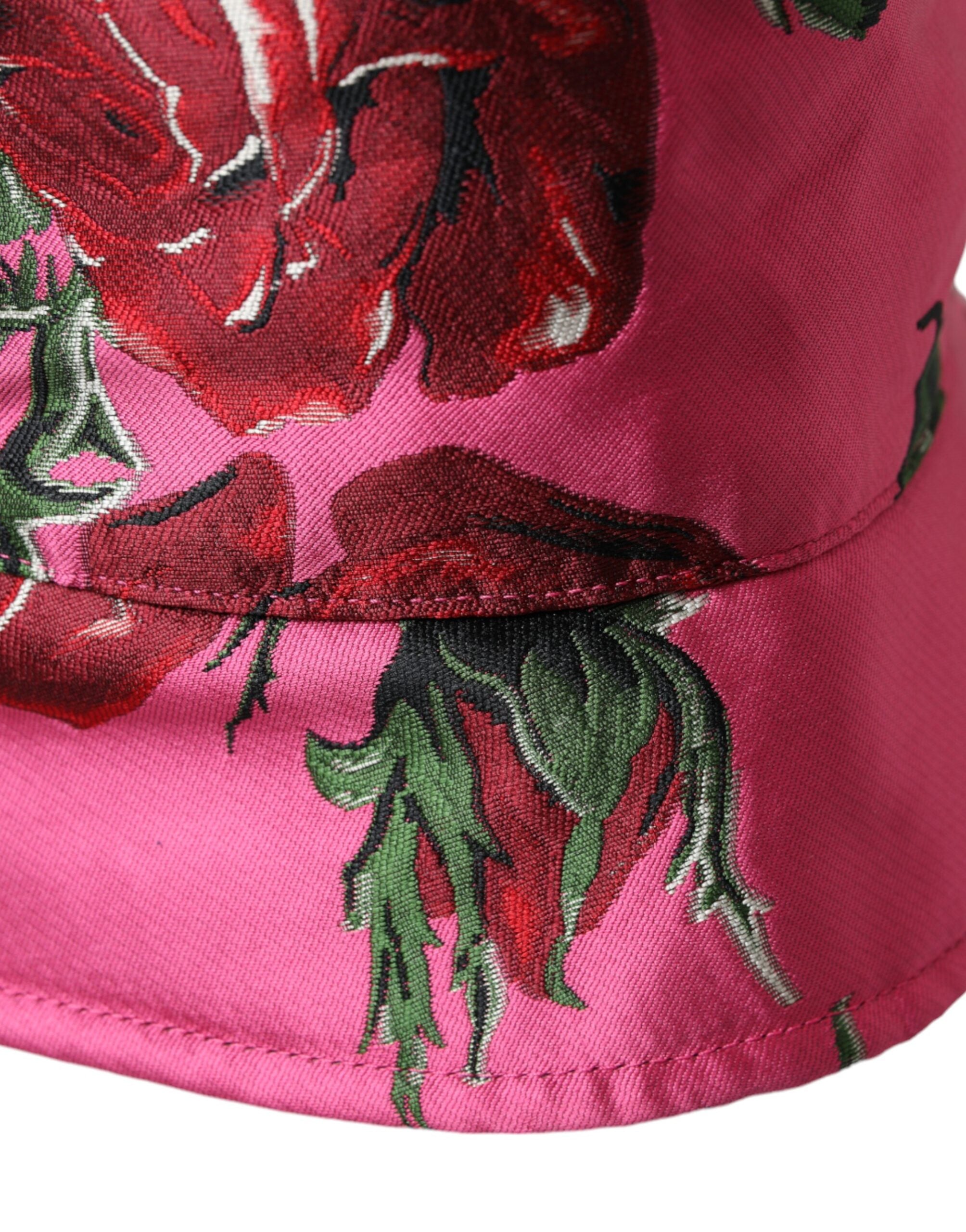 Ανδρικό καπέλο με βαμβακερό καπέλο Dolce &amp; Gabbana Pink Floral Cap