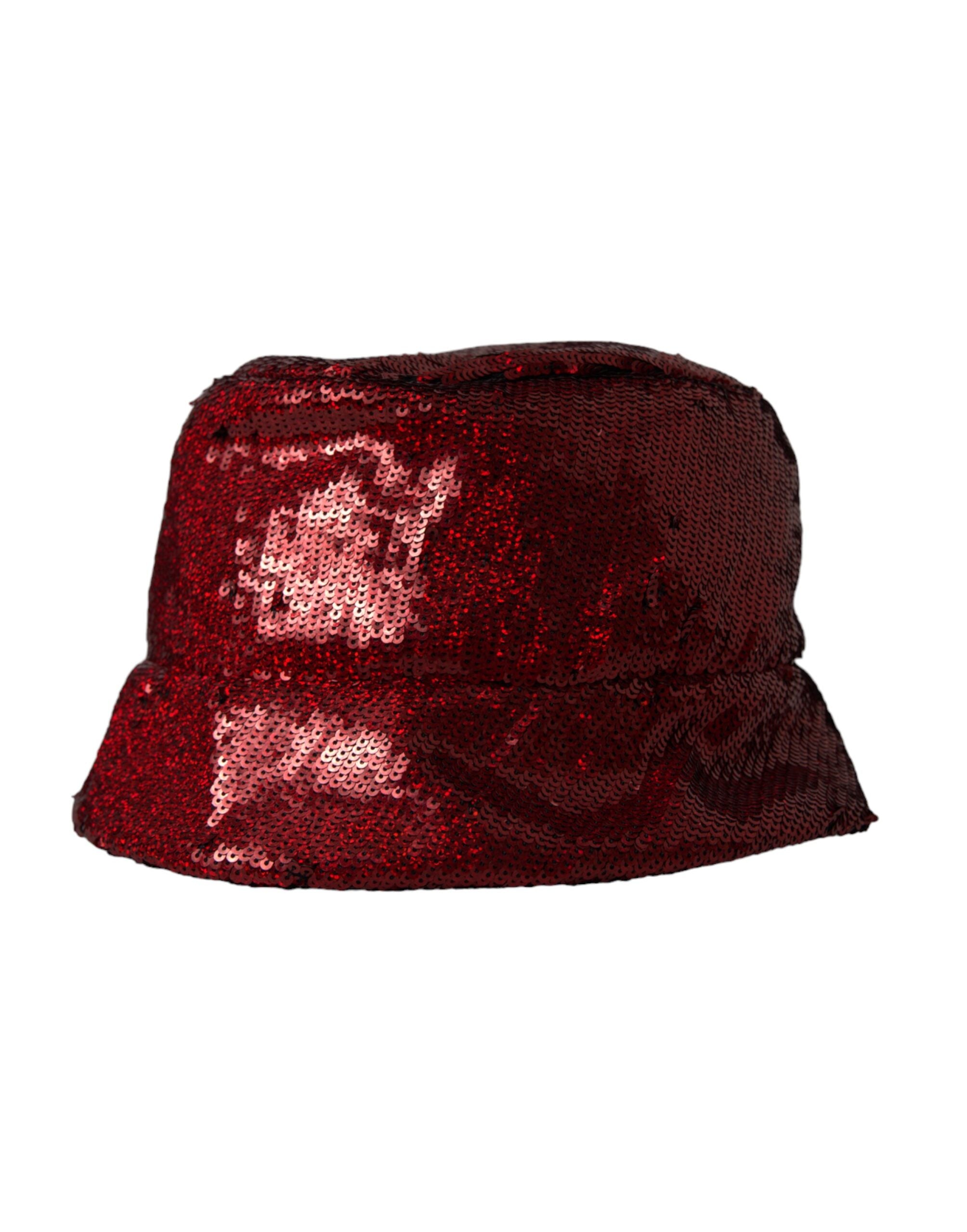 Dolce &amp; Gabbana Red Sequined Nylon Bucket Καπέλο Ανδρικά