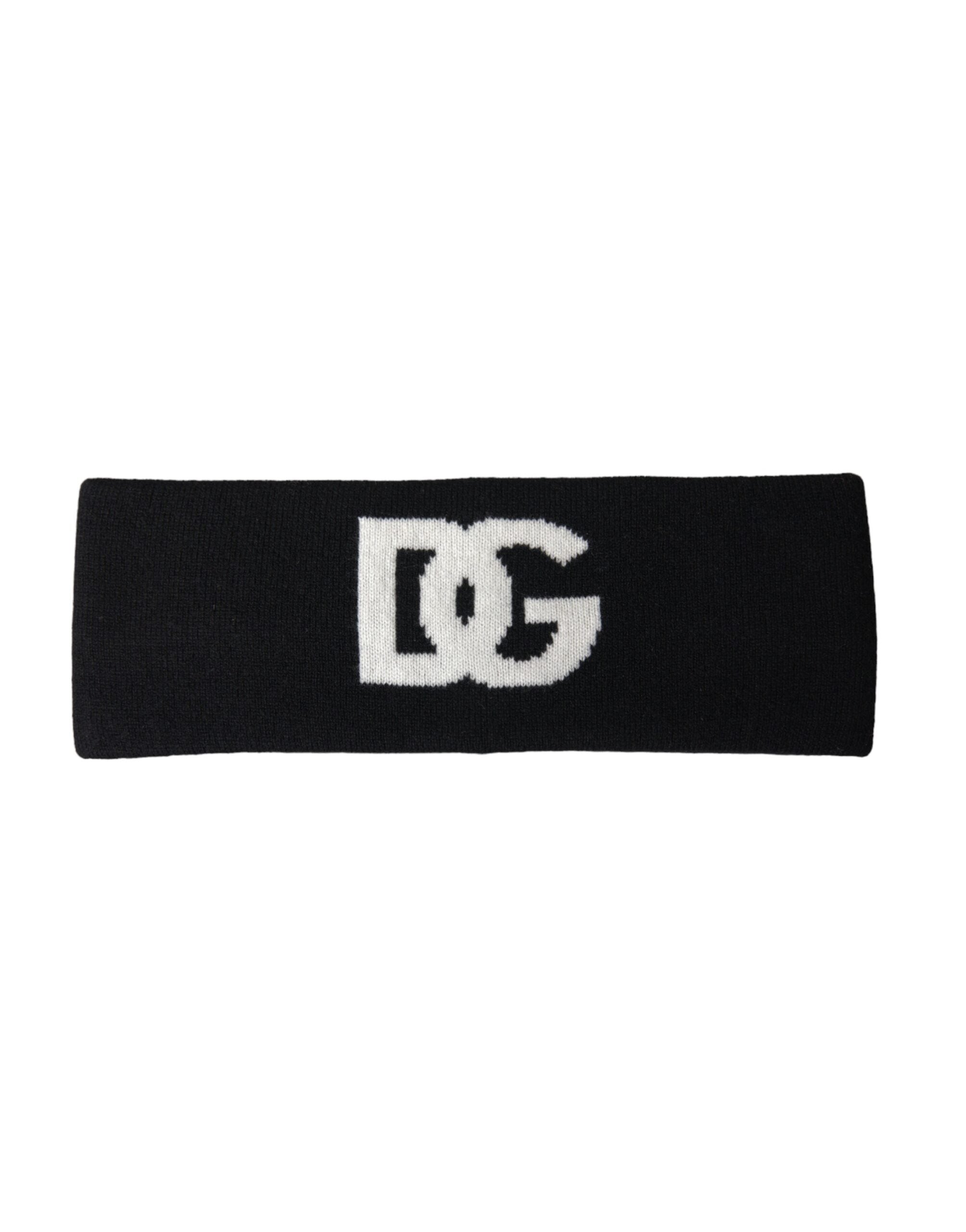 Dolce & Gabbana Black DG Cashmere Knitted Head Band καπέλο Ανδρικά