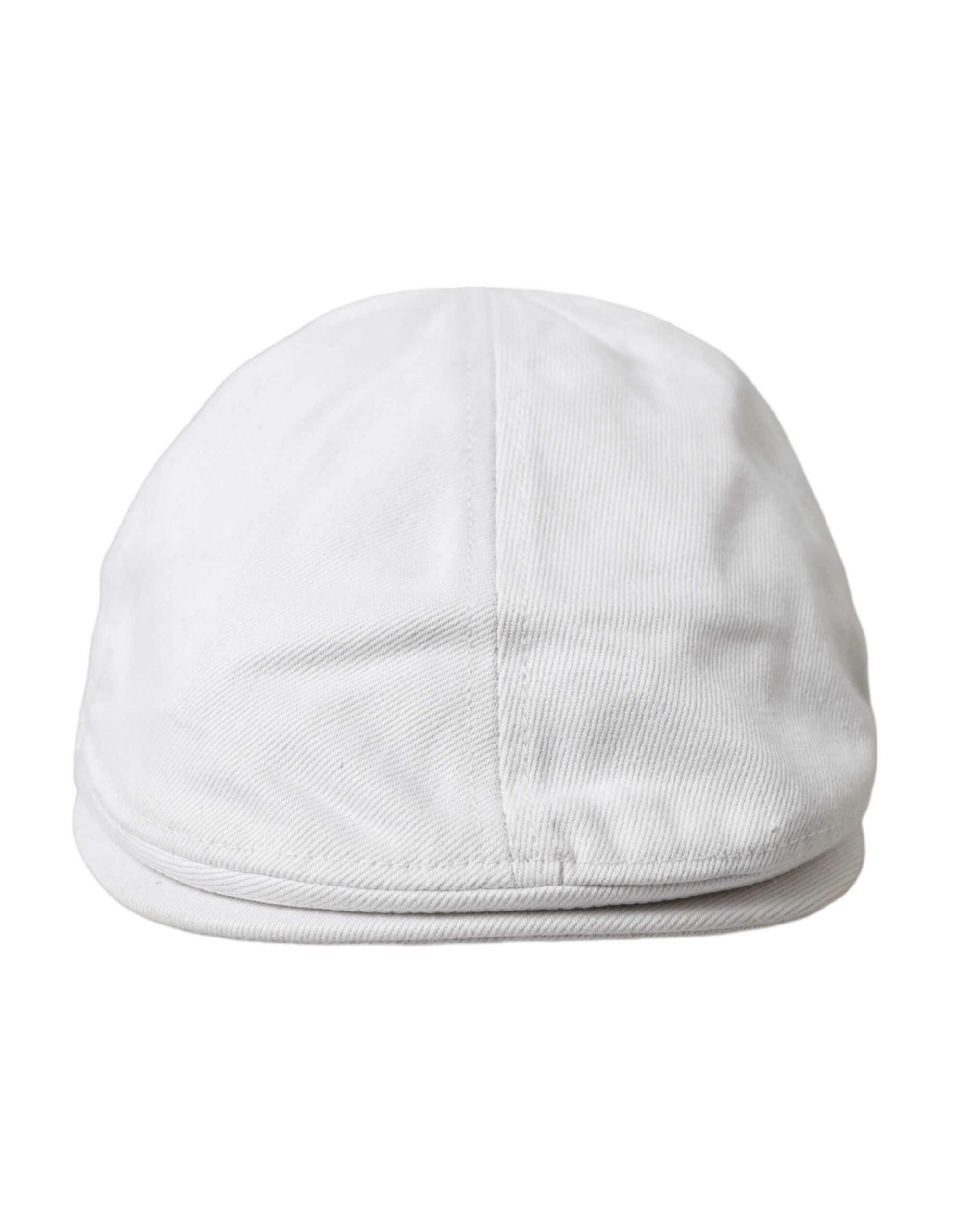 Dolce &amp; Gabbana White Cotton Cloth Ανδρικά καπέλο Newsboy