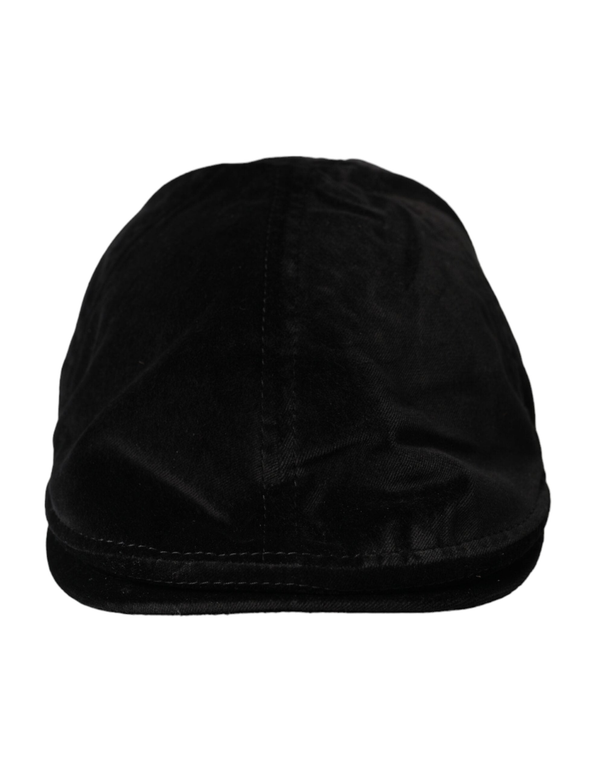 Dolce &amp; Gabbana Black Crown Cotton Newsboy Hat Ανδρικά