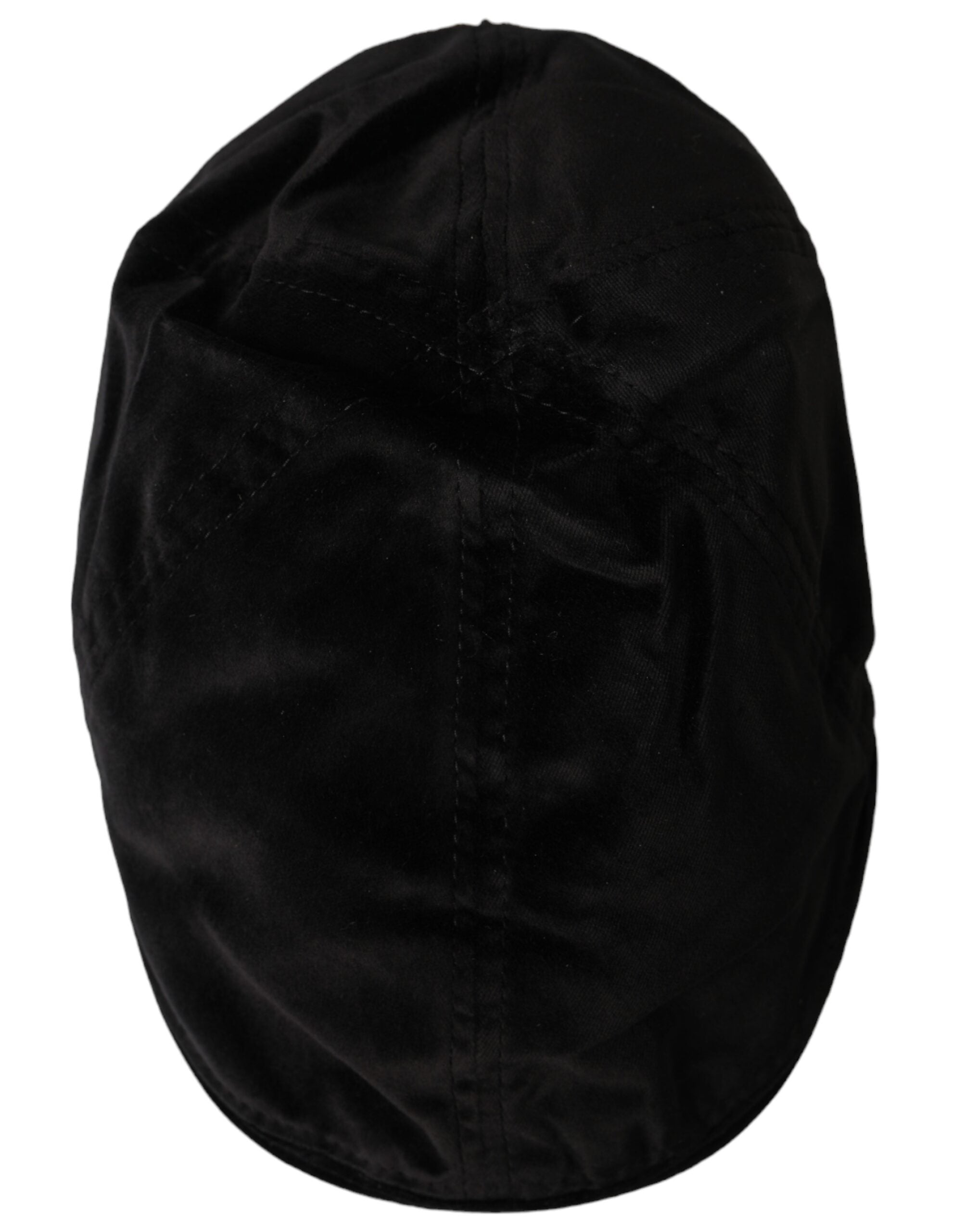 Dolce &amp; Gabbana Black Crown Cotton Newsboy Hat Ανδρικά