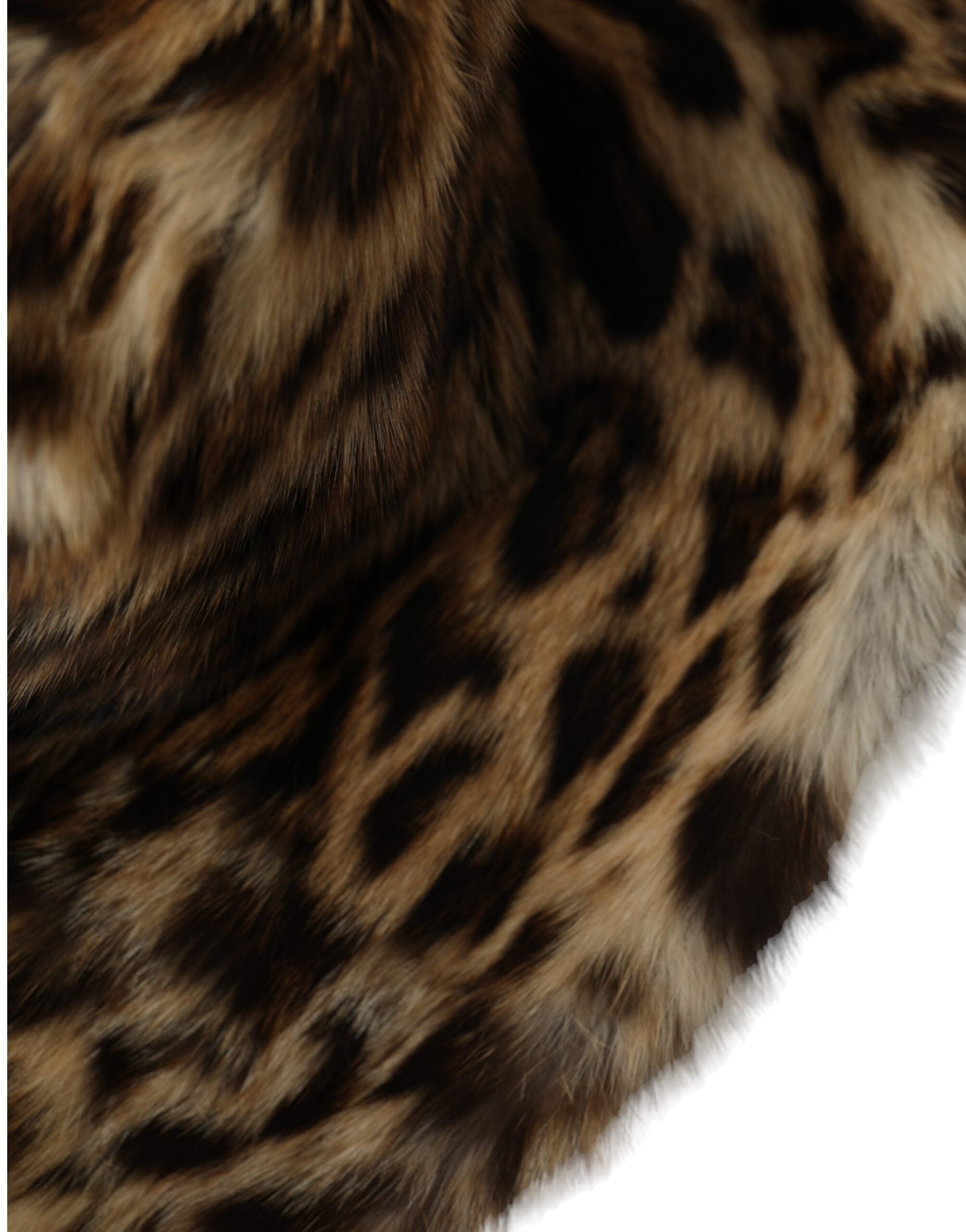 Γυναικείο καπέλο Dolce & Gabbana Brown Leopard Fur Fur