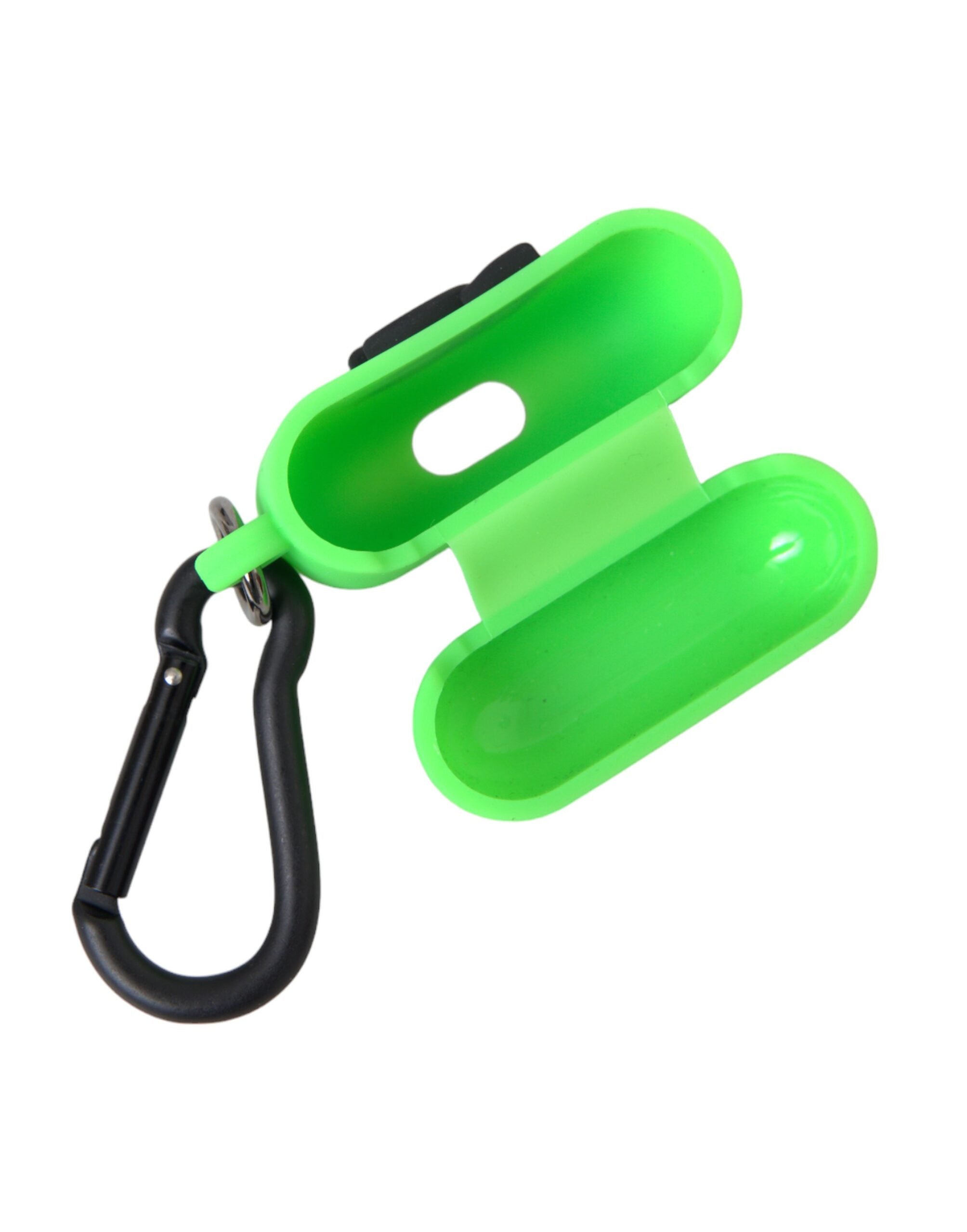 Dolce & Gabbana Neon Green Silicone Logo Embossed Airpods Case