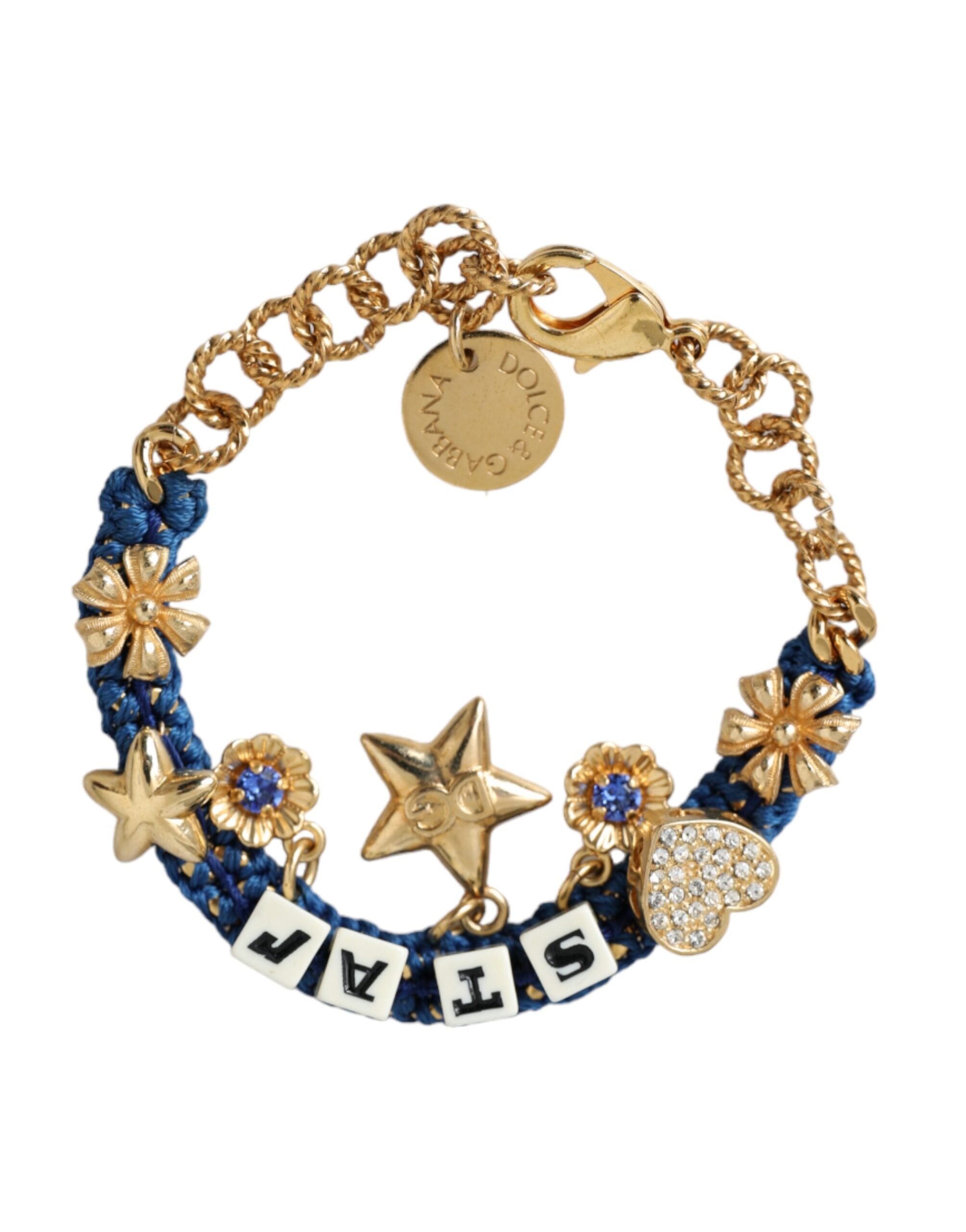 Βραχιόλι μόδας Dolce & Gabbana Gold Tone Brass Chain Star Fashion Bracelet