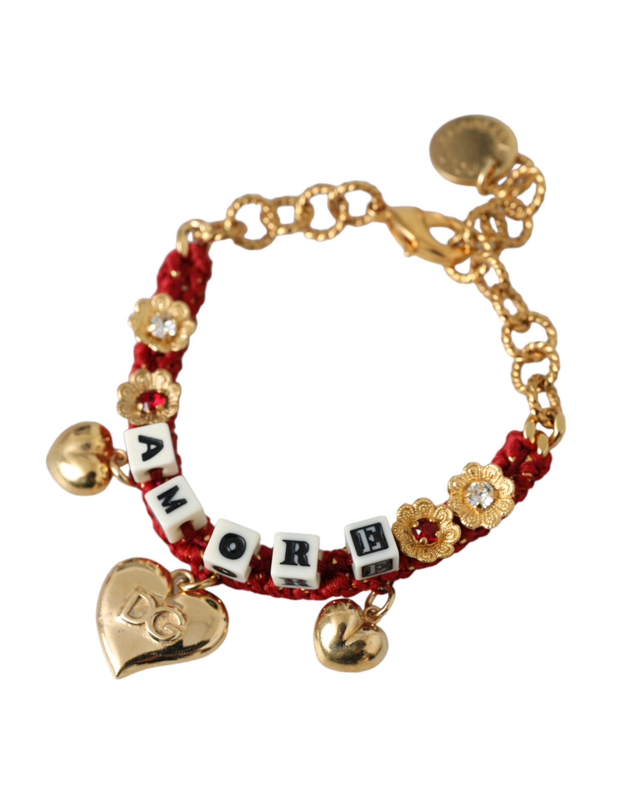 Βραχιόλι μόδας Dolce & Gabbana Gold Tone Brass Chain AMORE