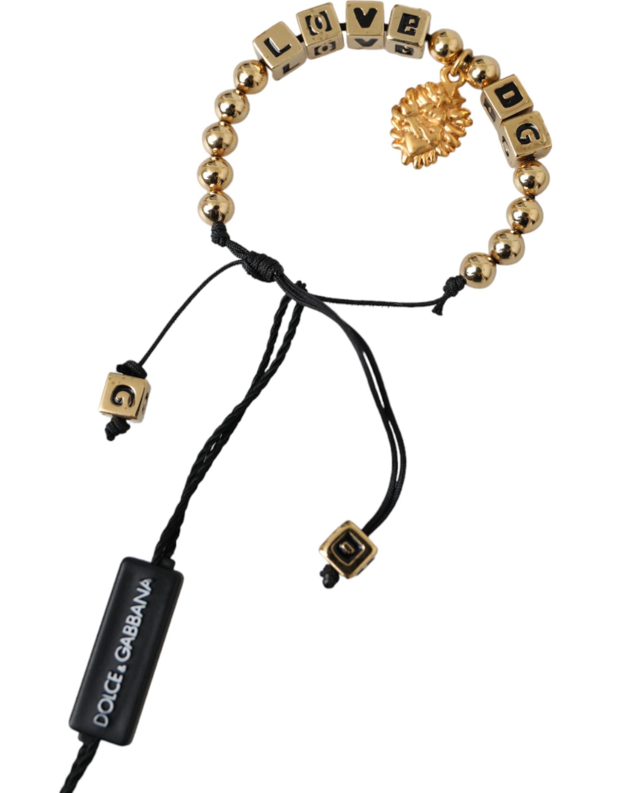 Βραχιόλι μόδας Dolce & Gabbana με χρυσές χάντρες LOVE DG Charm