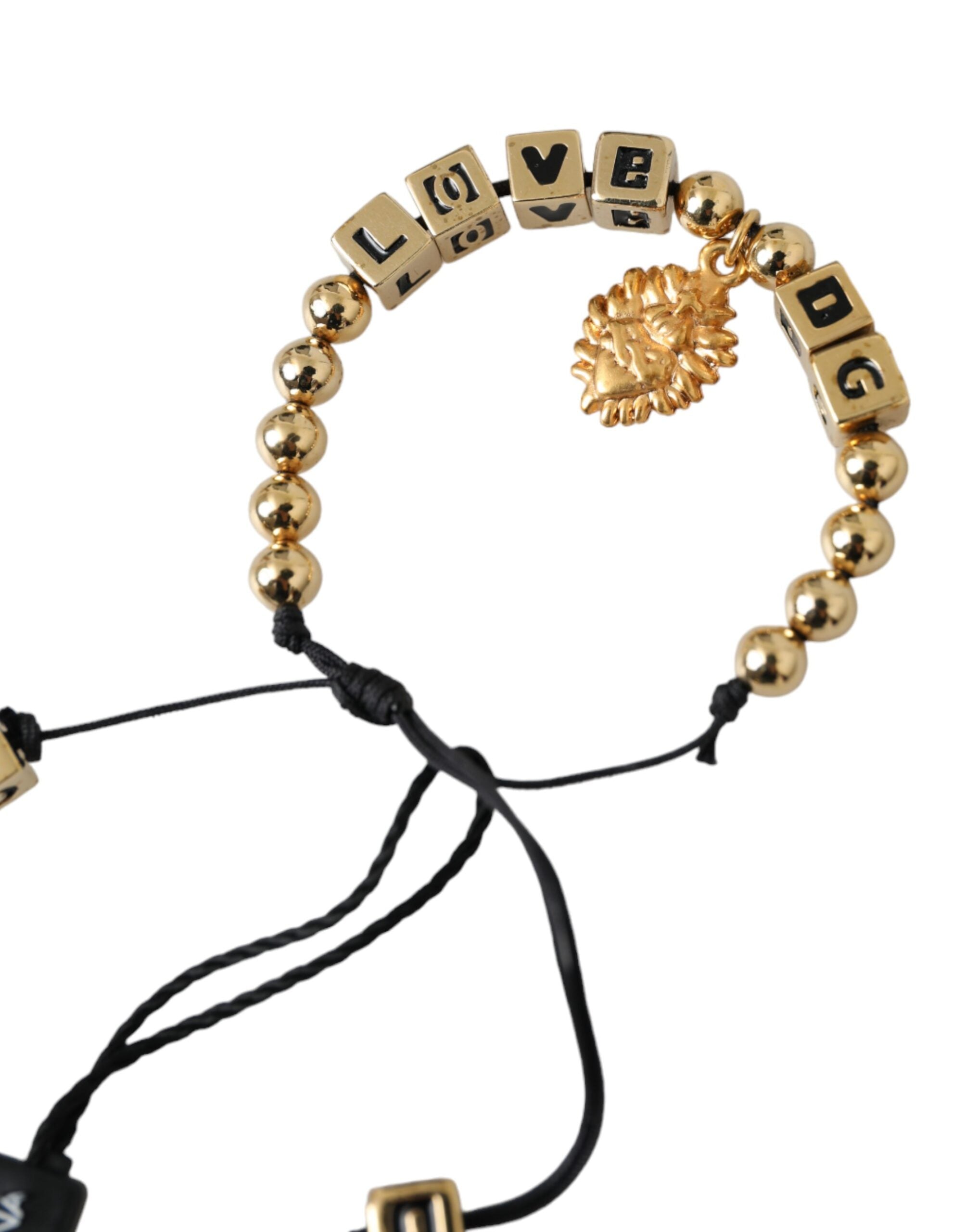 Βραχιόλι μόδας Dolce & Gabbana με χρυσές χάντρες LOVE DG Charm