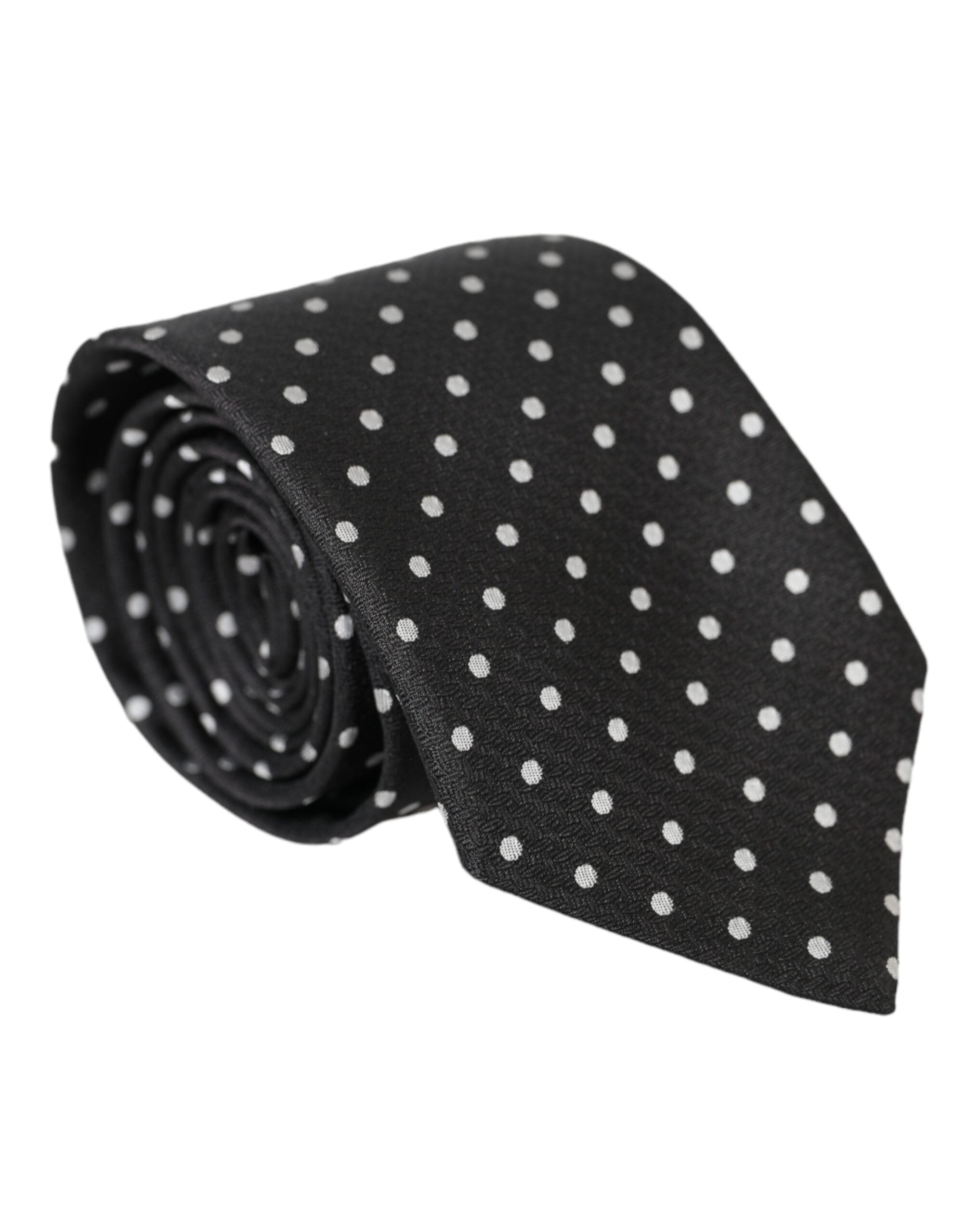 Μάσκα προσώπου Dolce & Gabbana Black White Dots 100% μεταξωτή γραβάτα προσώπου