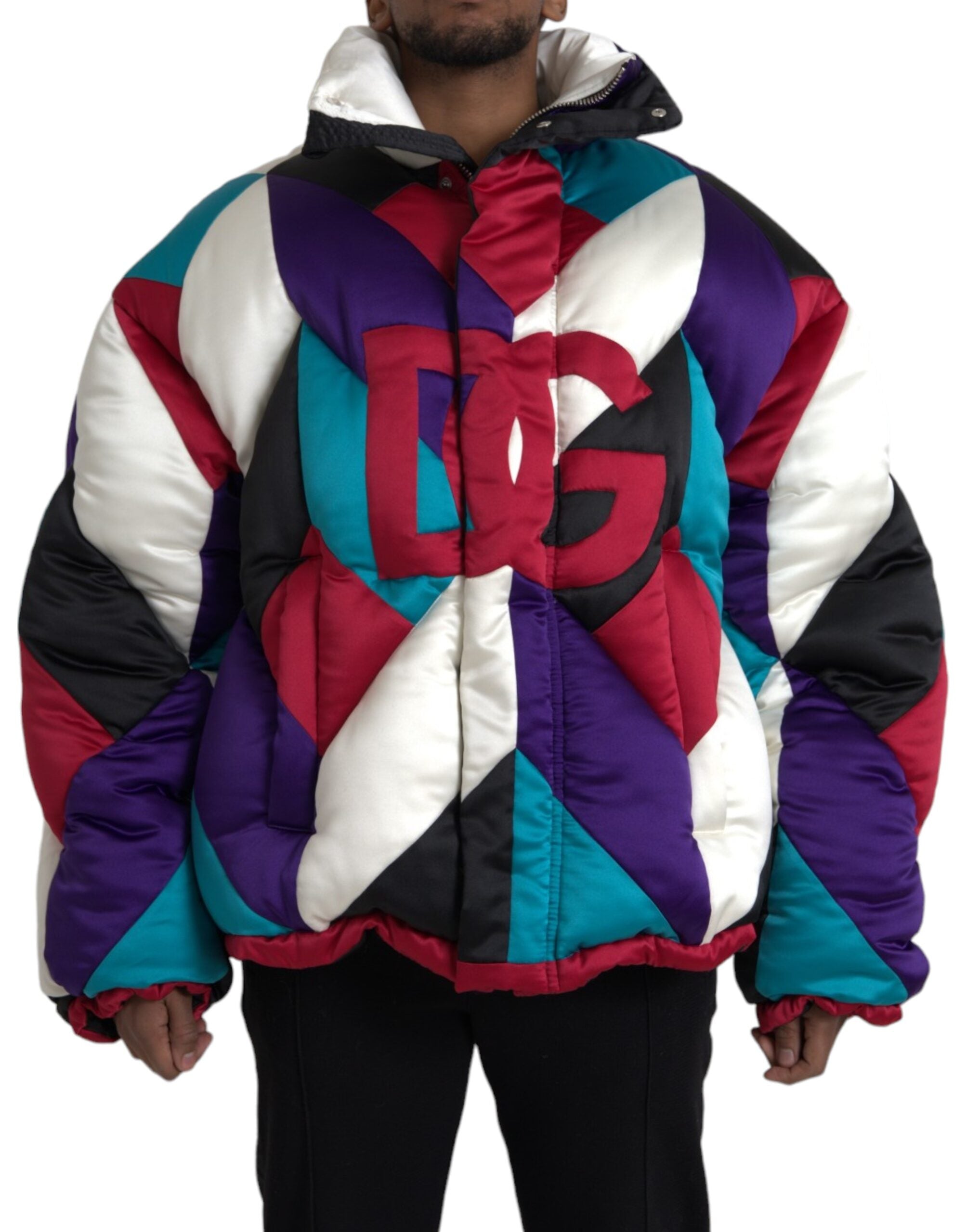 Μπουφάν Puffer Windbreaker με πολύχρωμο Logo Dolce & Gabbana